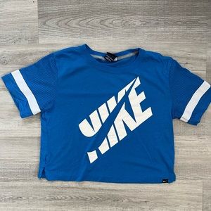 Nike Blue Cropped T-Shirt